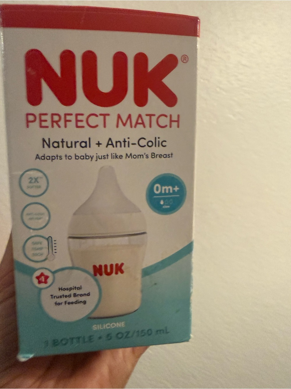 Perfect Match Natural + Anti-Colic Baby Bottle - White